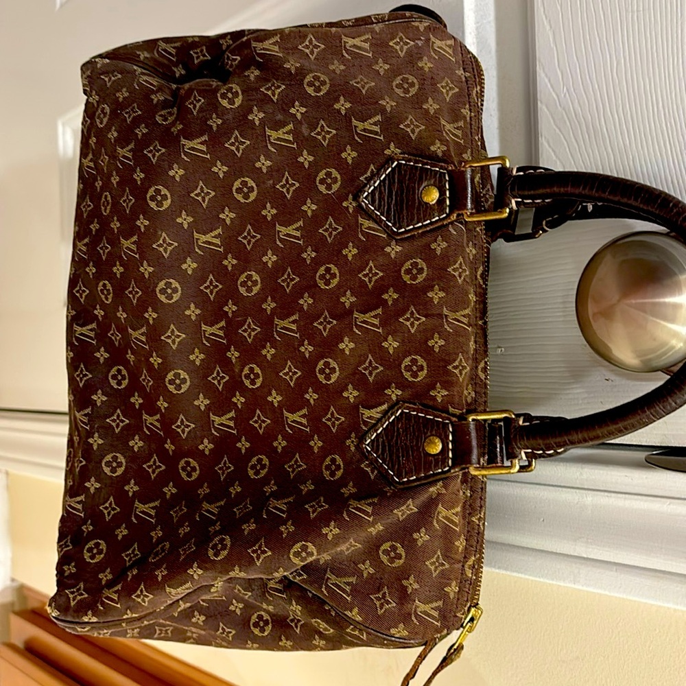 Louis Vuitton Speedy 30 Monogram Canvas Bag Handbag Brown & Tan